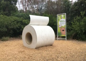 toilet roll sculpture Melbourne Zoo